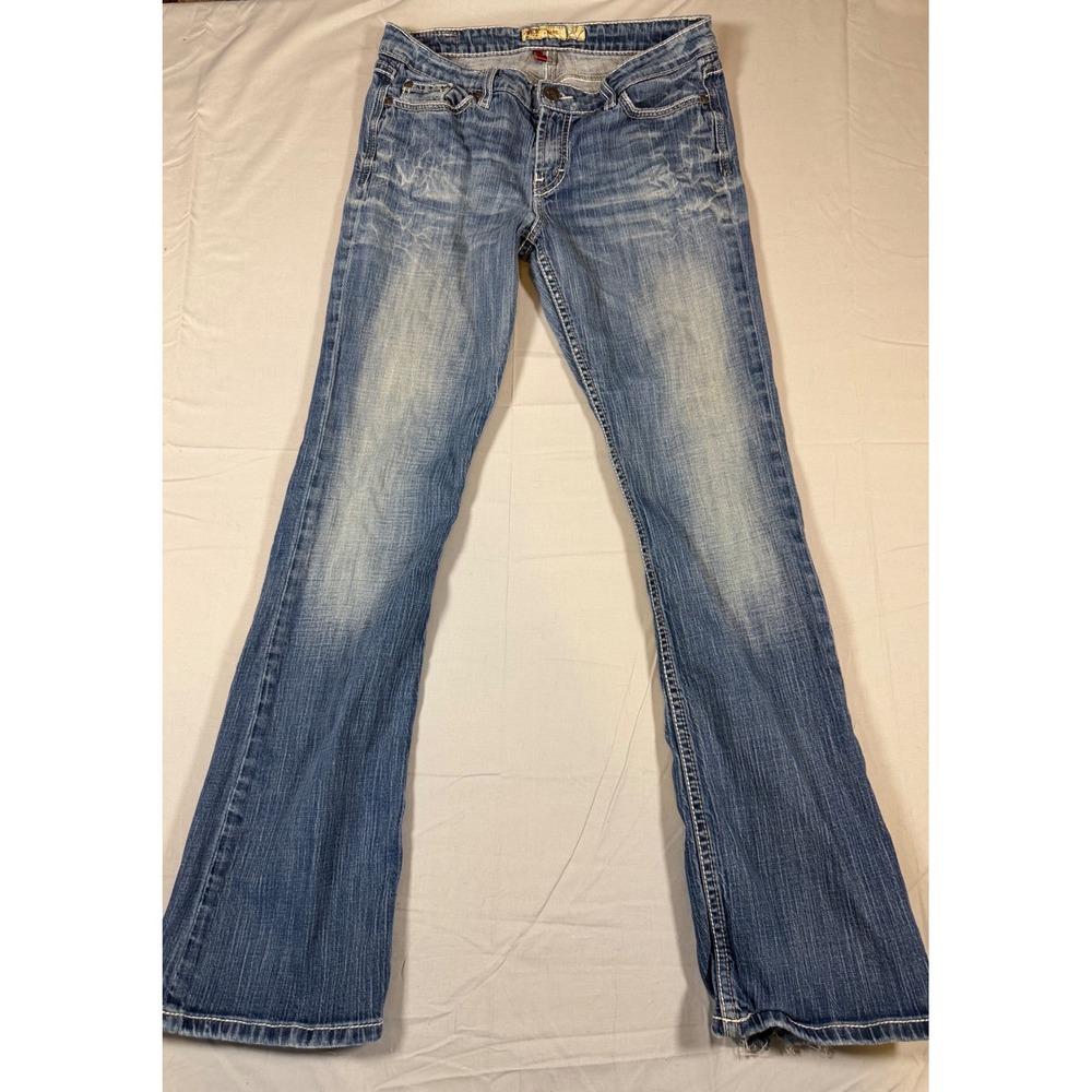 BKE Kate Bootcut Jeans Women 30x33.5 Medium Wash Distressed Flap Pocket